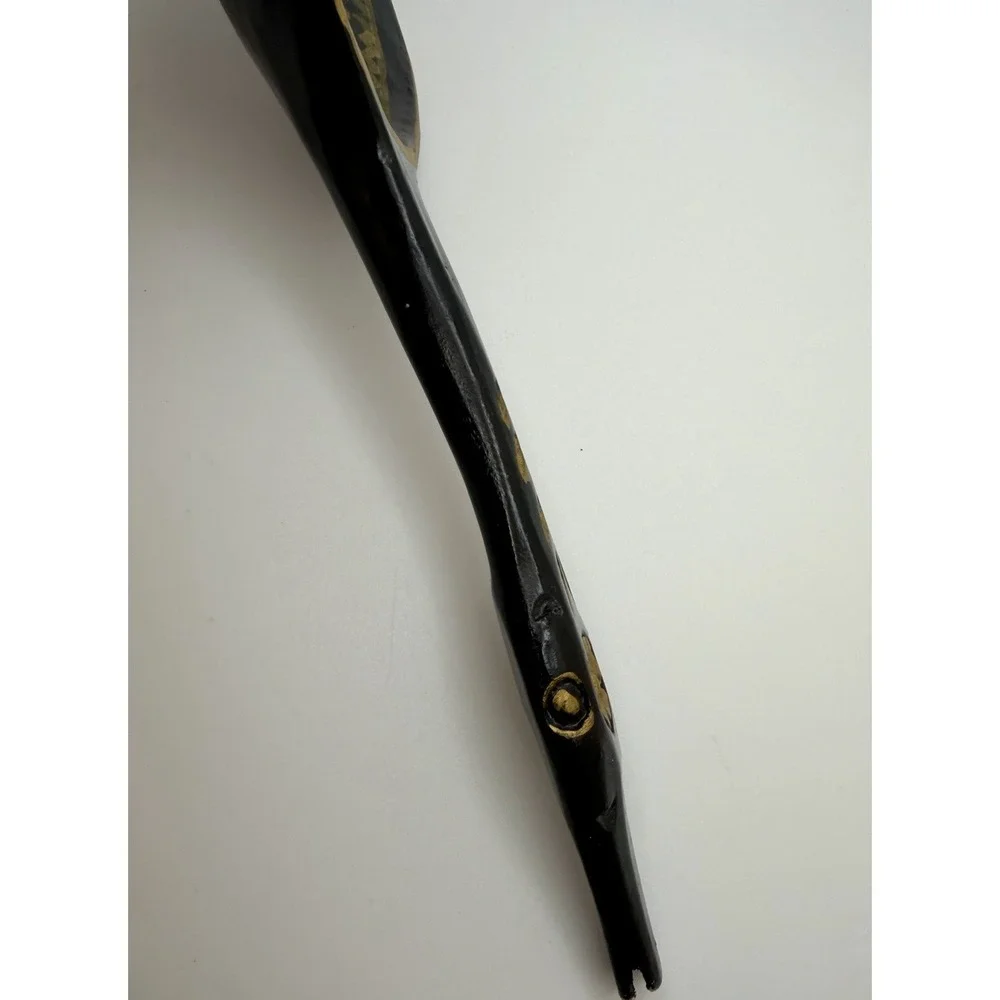 Vintage Russian Handpainted Lacquered Wood Spoon‎ (12